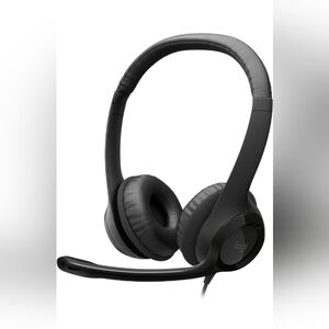 Logitech - H390 Wired USB On-Ear Stereo Headphones - Black